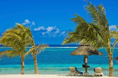 Mauritius beach landscape