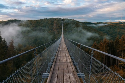 View of a suspension bridge in Germany, Geierlay