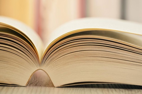 Composition with books on the table