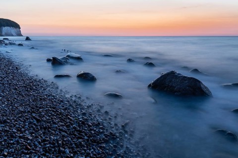 The white chalk cliffs of the german island Rügen