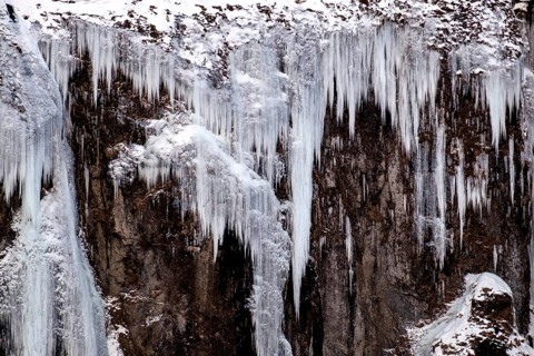 Frozen Waterfall near Vik Iceland