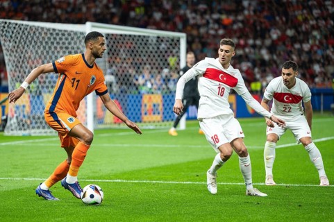 BERLIN, GERMANY - JULY 6, 2024: Euro 2024 quarterfinal match Nederlands vs Turkey (Turkiye) 2:1. In
