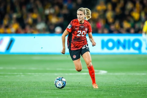 MELBOURNE, AUSTRALIA, JULY 31: Cloe LACASSE of Canada as Australia plays Canada at the FIFA Women's