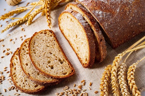 Delicious mixed rye bread, also known as grey bread