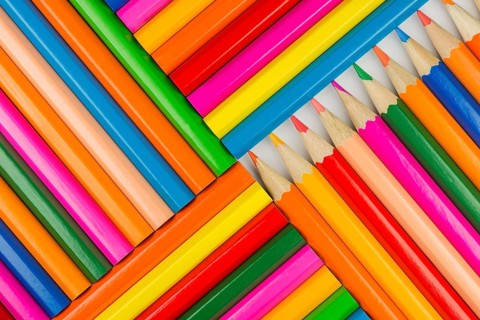 Collection of colorfull pencils as a background picture