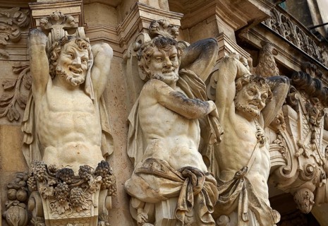 Dresden Zwinger detail in Saxony of Germany