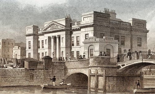 Custom House, Leith, Edinburgh, Scotland, 19th century, from Modern Athens by Th. H. Shepherd