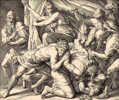 Samson and Delilah, Old Testament, by Julius Schnorr von Carolsfeld