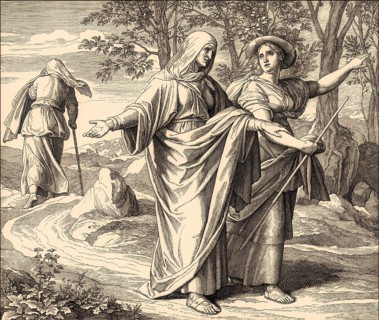 Naomi, Ruth, and Orpah, Old Testament, by Julius Schnorr von Carolsfeld