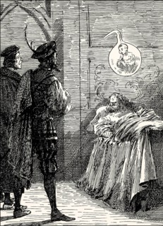 Mephistopheles and Faust in his old study, second act, Faust II, by Johann Wolfgang von Goethe