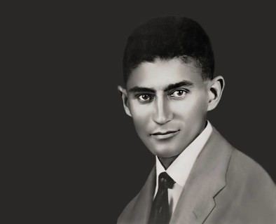 Portrait of Franz Kafka, 1883 – 1924, German-speaking Bohemian novelist, digitally edited according