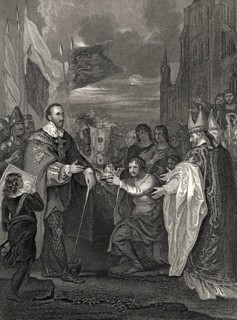 Wilhelm I., Wilhelm der Eroberer, ca. 1028-1087, erhält am 25. Dezember 1066 in der Westminster