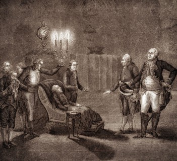 Frederick II or Frederick the Great, 1712-1786, King of Prussia, dying, Sanssouci Palace, Potsdam,