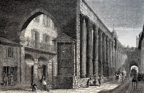 The Colonne di San Lorenzo, Basilica of San Lorenzo Maggiore, Milan, Italy, 19th century, Europe