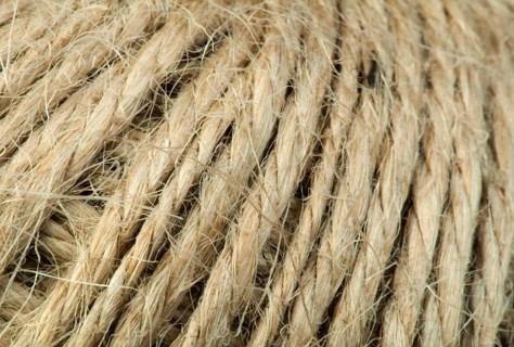 Hemp rope close up background