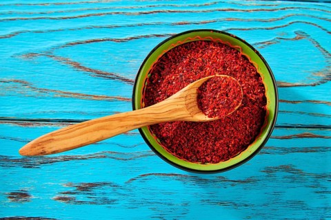 Paprika from noras red dried peppers Mediterranean spices