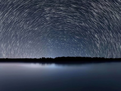 Star Trails over Night sky. Night sky startrails