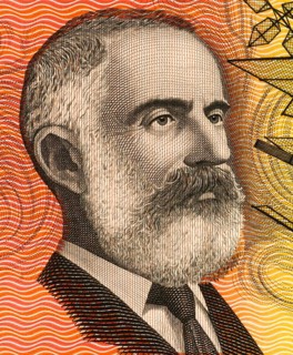 Lawrence Hargrave (1850-1915) on 20 Dollars 1974 banknote from Australia. Engineer, explorer,