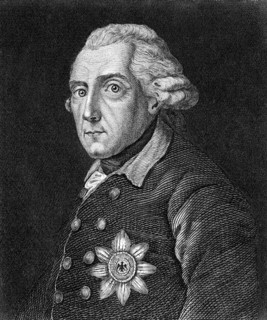 Frederick II (1712-1786) on engraving from 1859. King of Prussia during 1740-1786. Engraved by