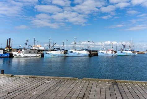 Gilleleje, Denmark, 15 June 2021: view of the harbor and marina in Gilleleje in northern Zealand in