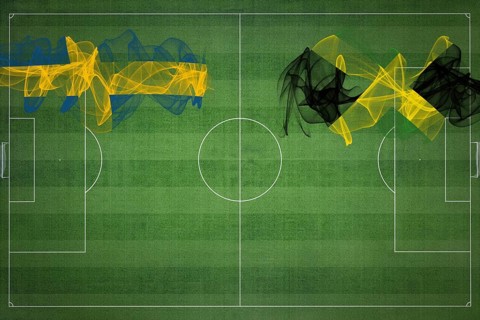 Sweden vs Jamaica Soccer Match, national colors, national flags, soccer field, football game,