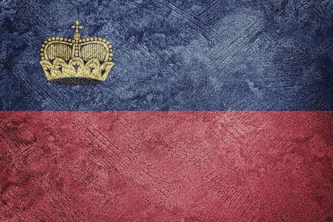 Grunge Liechtenstein flag. Liechtenstein