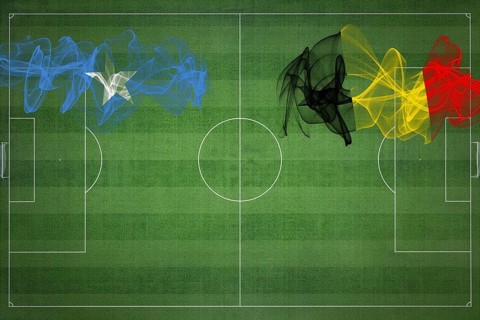 Somalia vs Belgium Soccer Match, national colors, national flags, soccer field, football game,