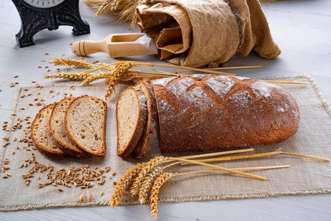 Delicious mixed rye bread, also known as grey bread
