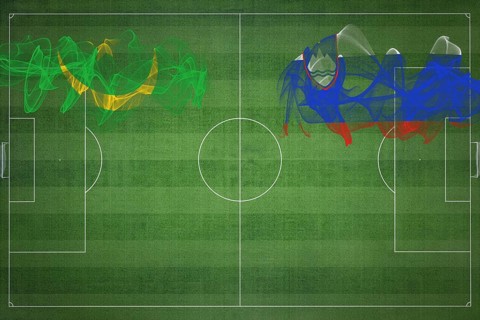 Mauritania vs Slovenia Soccer Match, national colors, national flags, soccer field, football game,