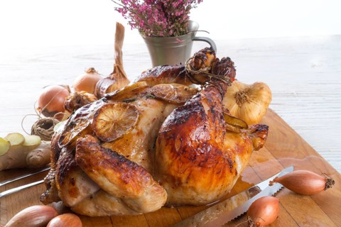 Roasted chickens