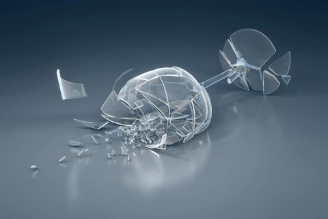 An image of a crushed wine glass