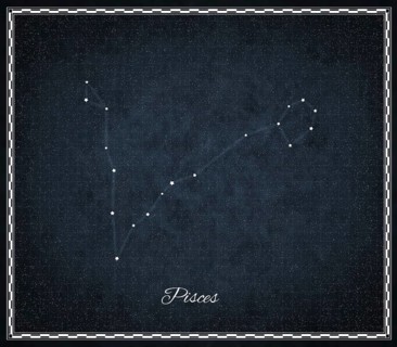 Pisces star constellation, Night sky, Cluster of stars, Deep space, Fishes constellation