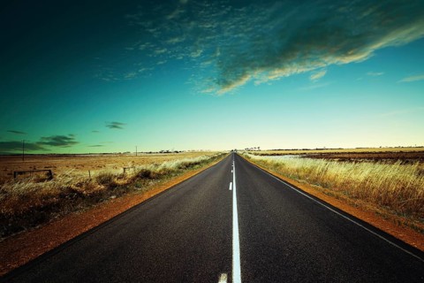 Asphaltstraße auf Westen Australien