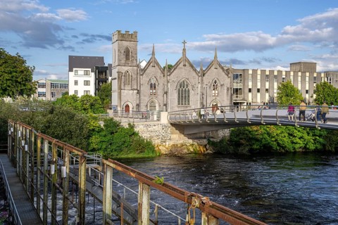Deconsecrated Convent of Mercy Corrib River, Newtownsmith and Galway, Ireland, United Kingdom,