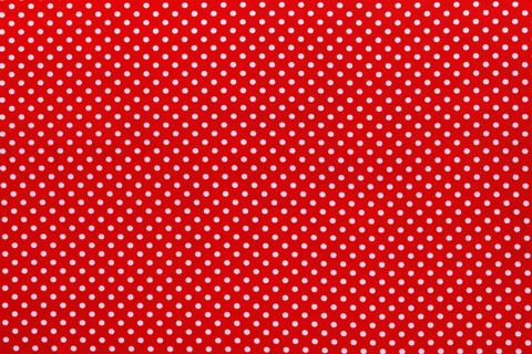 Red polka-dot cotton table cloth