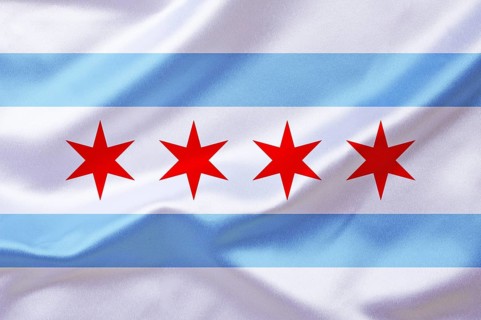 The flag of Chicago, Illinois, Studio