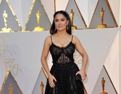 Salma Hayek at the 89th Annual Academy Awards held at the Hollywood and Highland Center in