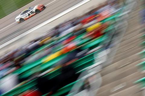 Derek Kraus races for the AdventHealth 400 in Kansas City, KS, USA, North America
