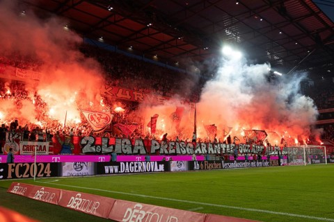 Südkurve, 2nd Bundesliga, 1. FC Köln, Hamburger SV on 02/08/2024 at the RheinEnergieStadion in