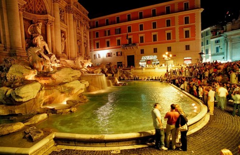 Trevi Fountain, Fontana di Trevi, Italy, Rome, Piazza di Trevi, Europe