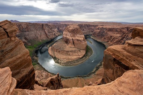 The impressive Horseshoe Bend of the Colorado River in northern Arizona