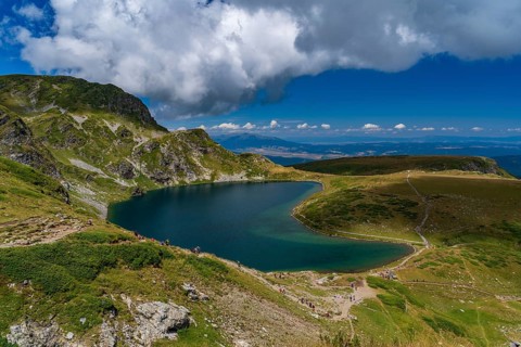 Rila lake at Rila Mountain in Bulgaria