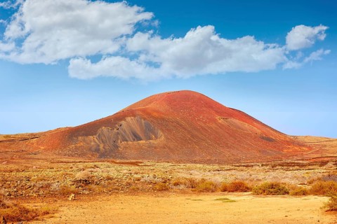Lajares La Caldera mountain Fuerteventura at Canary Islands of Spain