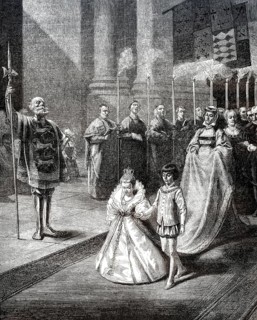 Children wedding in 1307, Corbeil, Joan II, Countess of Burgundy and Philip of Poitiers