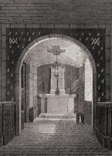 The Chapelle expiatoire, Paris, antique steel engraved print, 1831