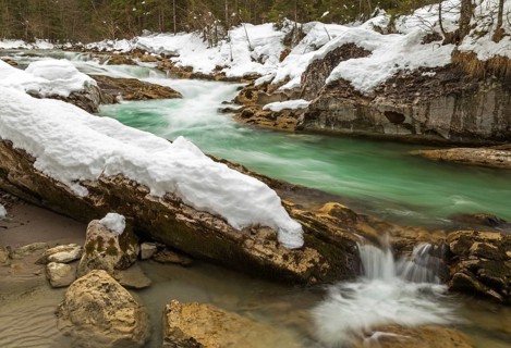 At the Rissbach in winter