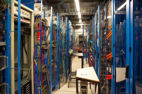 CERN, France - 25 June, 2019: A part of The Large Hadron Collider (LHC) is seen underground inthe