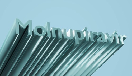 Poltava, Ukraine - 19 October 2021 Molnupiravir pills, treatment of covid. Coronavirus medication,
