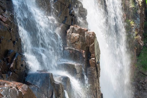 Water spray in the MacKenzie Falls of the Grampians Ranges in Victoria, Australia, Oceania