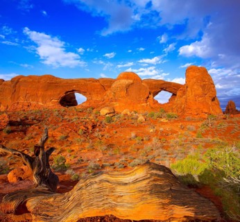 Arches National Park Windows section in Moab Utah USA